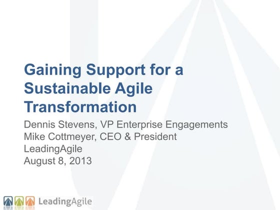 Agile2013 sustainable change