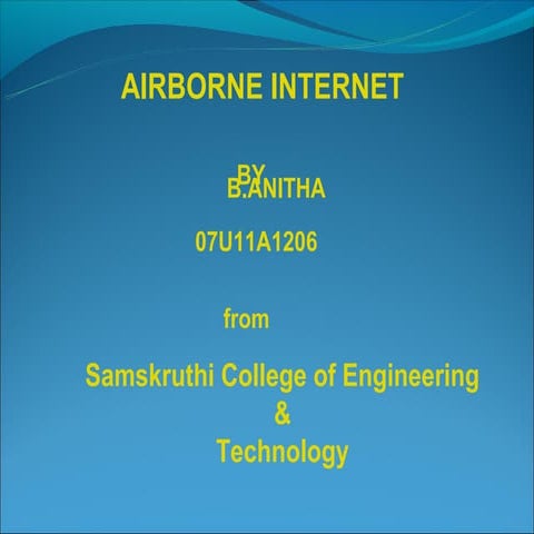 Air borne intelligence