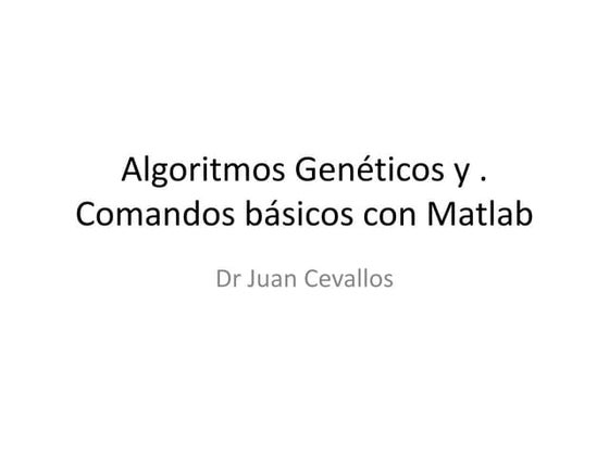 Algoritmos genéticos con matlab