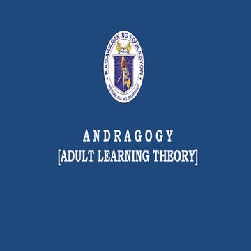 ALS Nabua West District-Angragogy, Adult Learning  Thepry