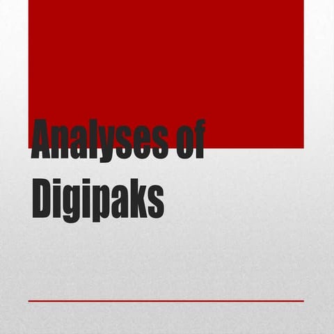Analyses of digipaks