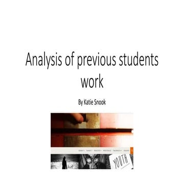 Analysis of previous students work a2