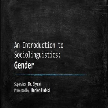 An introduction to sociolinguistics