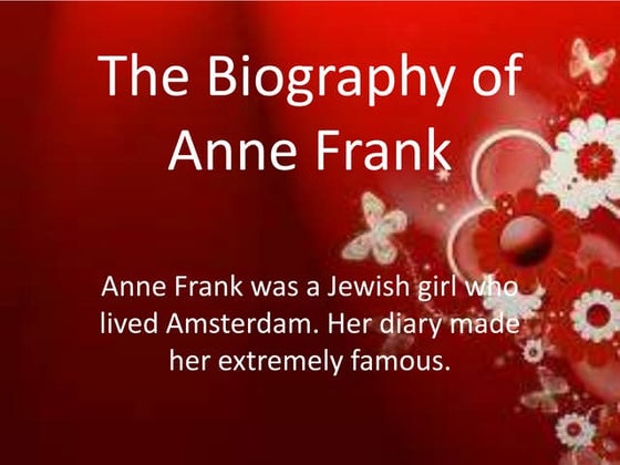 Anne frank bio shalee