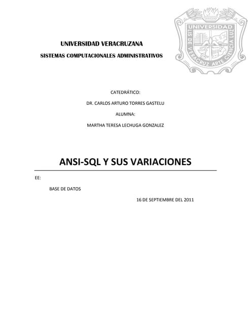 ANSI SQL