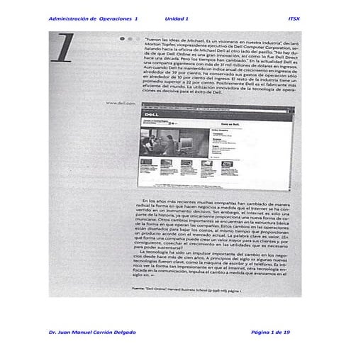 Admón de Operaciones 1. U1. Sistemas de Producción