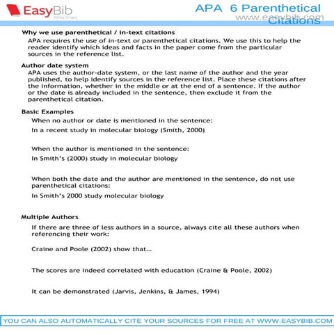 Apa parenthetical citations   6th ed