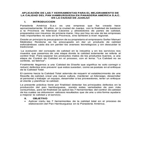 Aplicación de las 7 herramientas para el mejoramiento de la calidad del pan h...