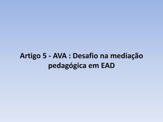 Artigo AVA
