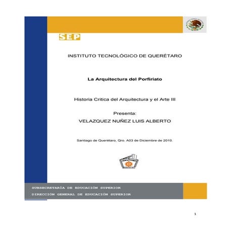 Arquitectura  Porfiriana