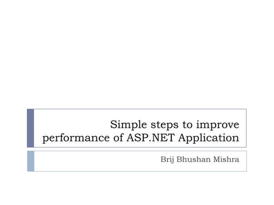 Asp.net performance