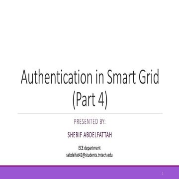 Authentication in Smart Grid
