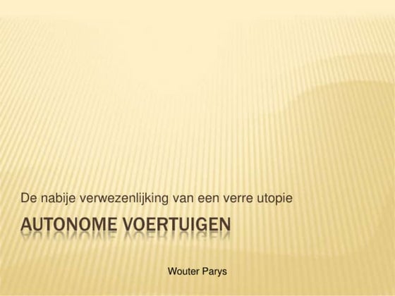 Autonome voertuigen