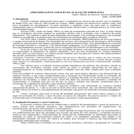 Avaliação formativa