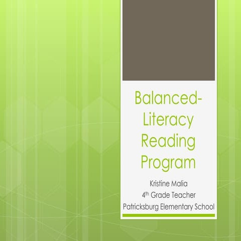 Balanced literacy reading program