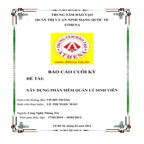 Báo cáo cuối kì