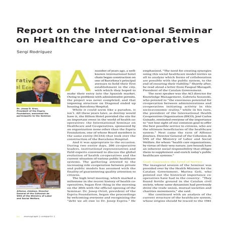 Health co-operatives conference, Barcelona
