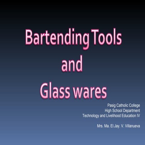 Bartending Tools And Bartending Tips