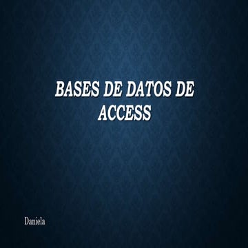 Bases de datos de access