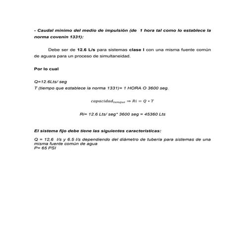 cálculos caudal 12.6