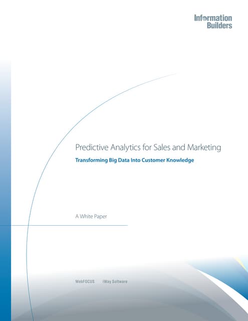 Best practices for predicting results: a guide to marketing analytics