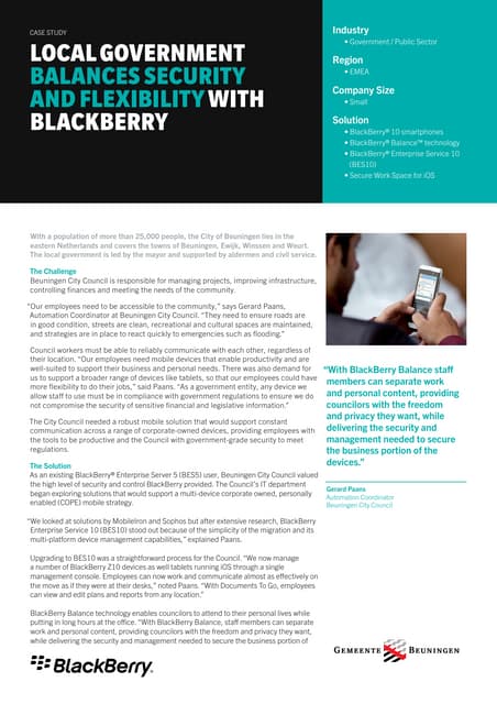 Local Government Balances Security, Flexibility and Productivity with BlackBe...