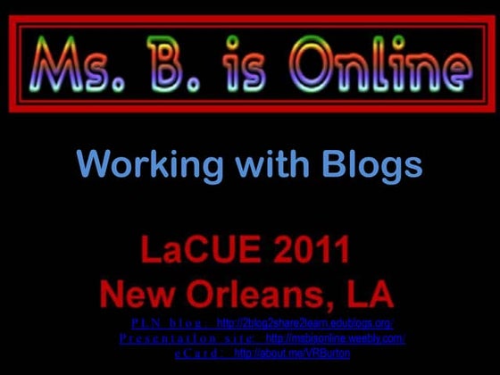Blog and blog some more