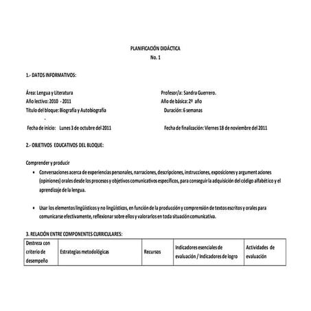 Bloques de segundo y tercer año