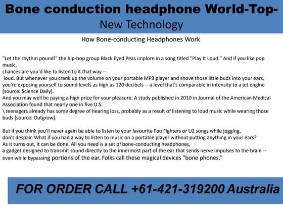 Bone conduction headphone world top-