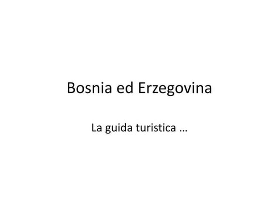 Bosnia ed erzegovina