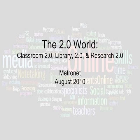 2.0 World: Classroom 2.0, Library 2.0, Research 2.0
