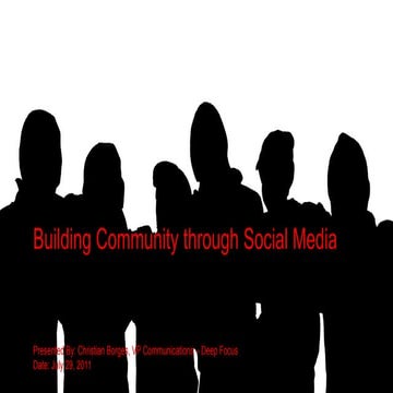 Building Communities Through Social