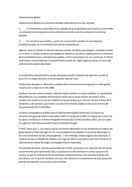 Calentamiento Global