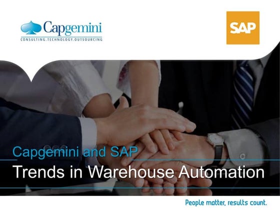 Capgemini and SAP  trends in warehouse automation