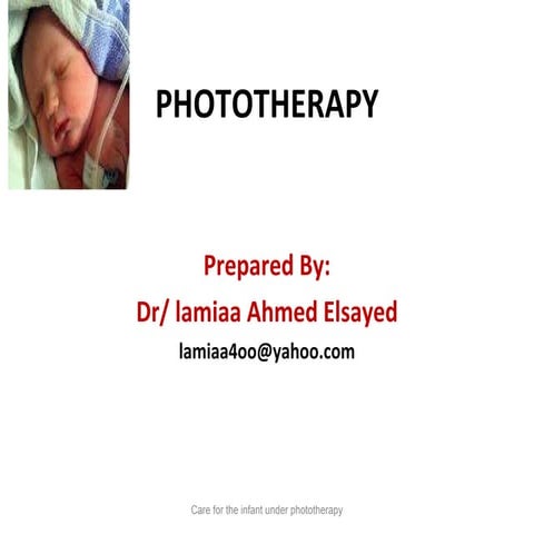 Care for the child uderphototherapy