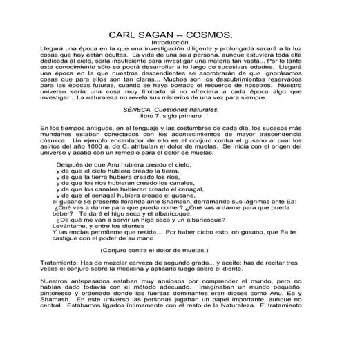 LIbro educativo Carl sagan   cosmos
