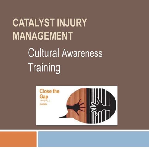 Catalyst injury management   cultural awareness training
