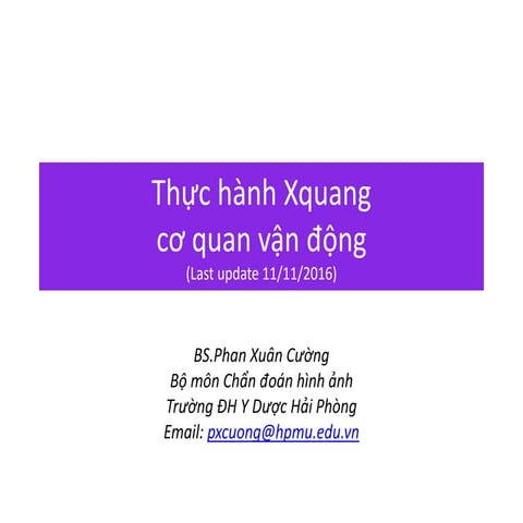 Thực hành X quang xương khớp