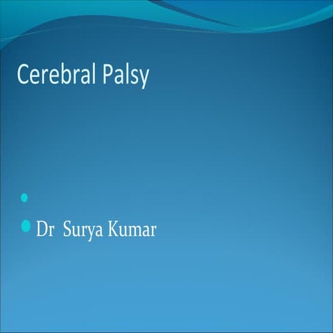 Cerebral palsy summary