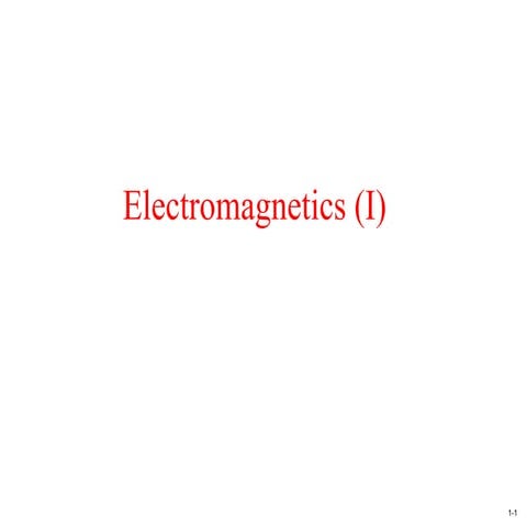 Chapter one Vector Analysis electromagnetics
