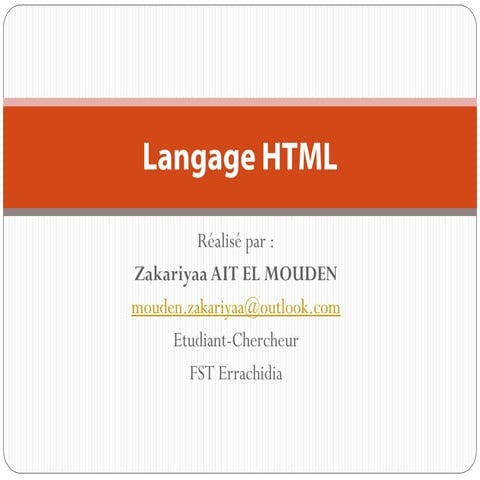 Langage HTML