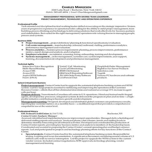 Charles Margeson Resume