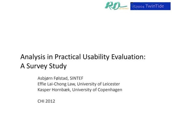 Chi2012 analysis in practical usability evaluation web