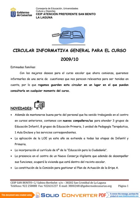 Circular Princ Curso 09 10