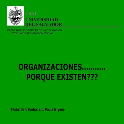 Clase 1  La Organizacion