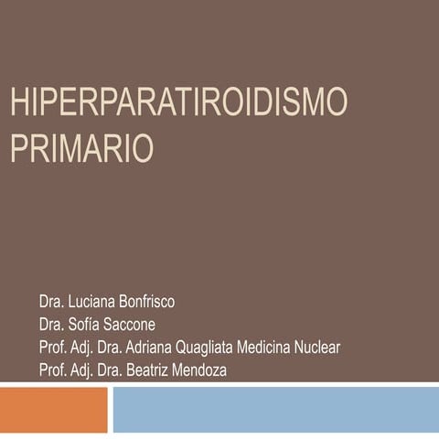 Clase hiperparatiroidismo primario