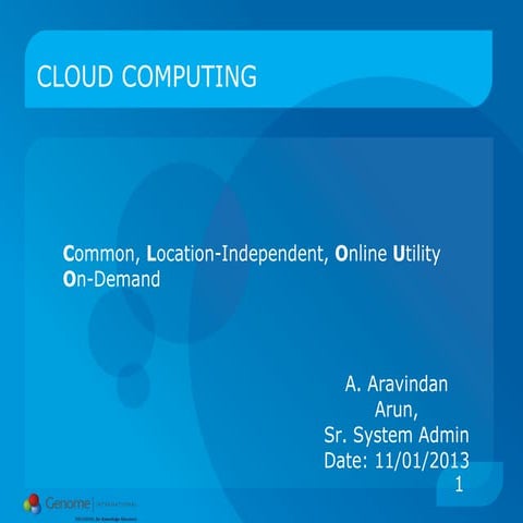 Cloud computing seminar