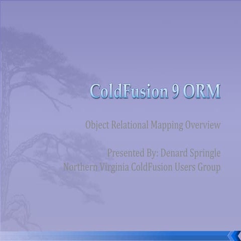 ColdFusion ORM