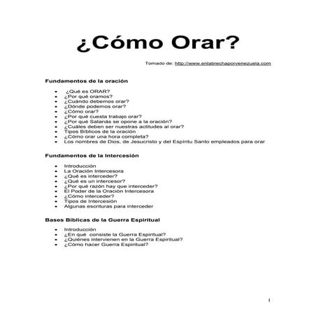 Como orar