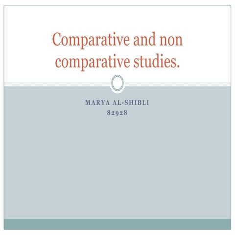 Comparative and non_comparative_studies